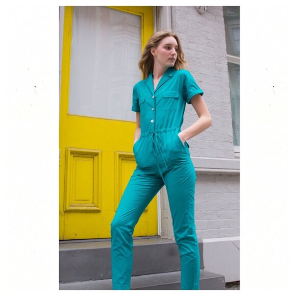 RACHEL ANTONOFF Matthew Jumpsuit in Peacock - Picture 1 of 11